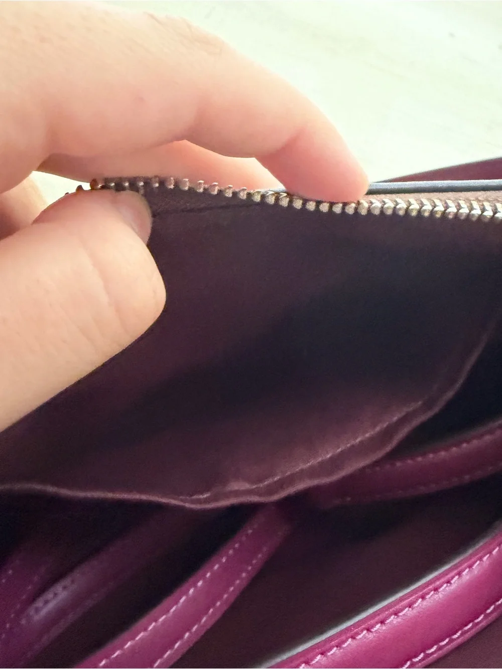 Coach bow Signature Small Shoulder Bag in Brown and Red
